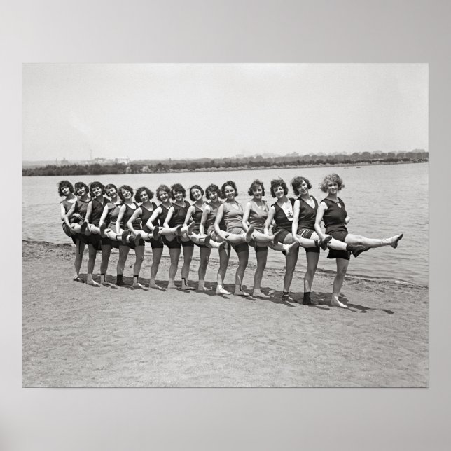 Póster Bellas de baño, 1923. Foto antigua (Frente)