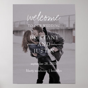 Póster Bellas Escrituras De Fotos Británicas Bienvenidos