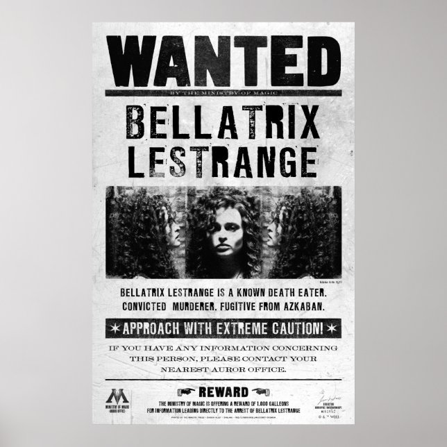 Póster Bellatrix Lestrange quiso el poster (Frente)