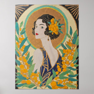 Póster Belle de Acacia Dorada