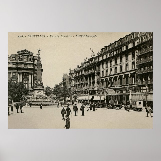 Póster Belle Epoque Brussels Place De Brouckere (Frente)