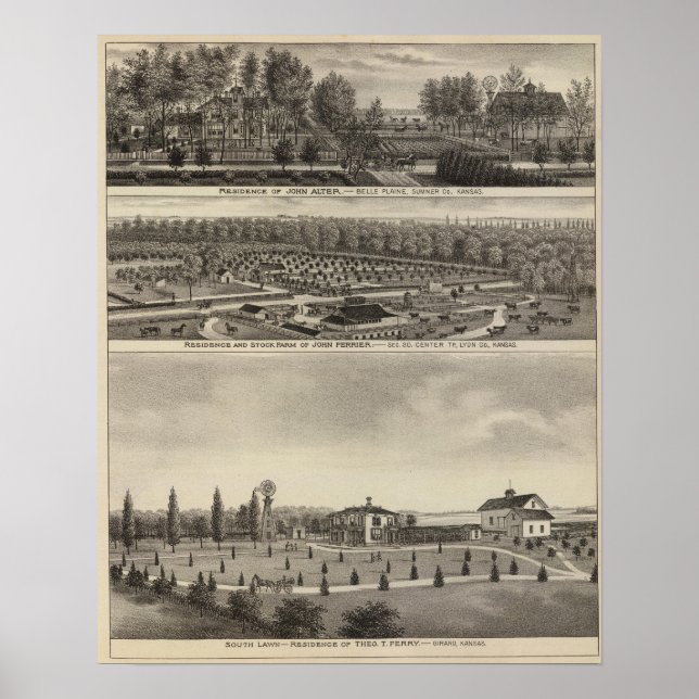 Póster Belle Plaine, Kansas (Frente)