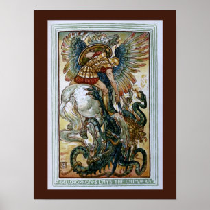 Póster Bellerophon mata a la quimera