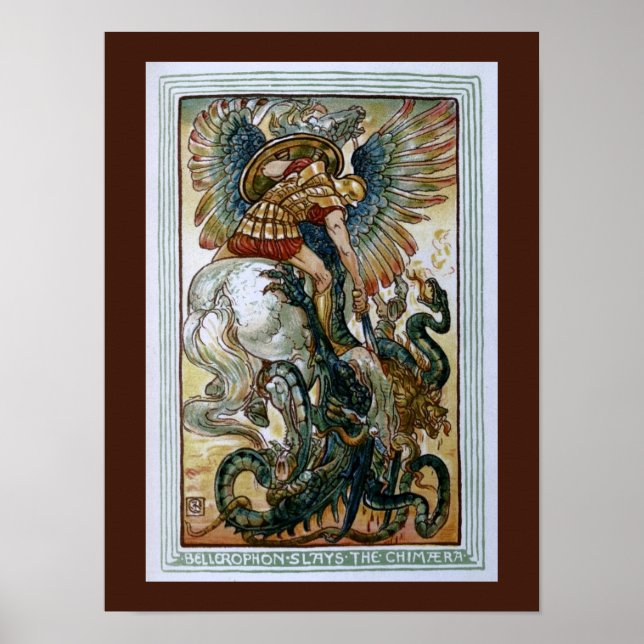 Póster Bellerophon mata a la quimera (Frente)