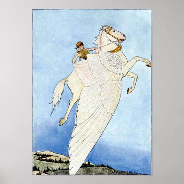 Póster Bellerophon y Pegasus (Frente)