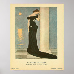 Póster Belleza Affligee del La del ~ del ilustracion del