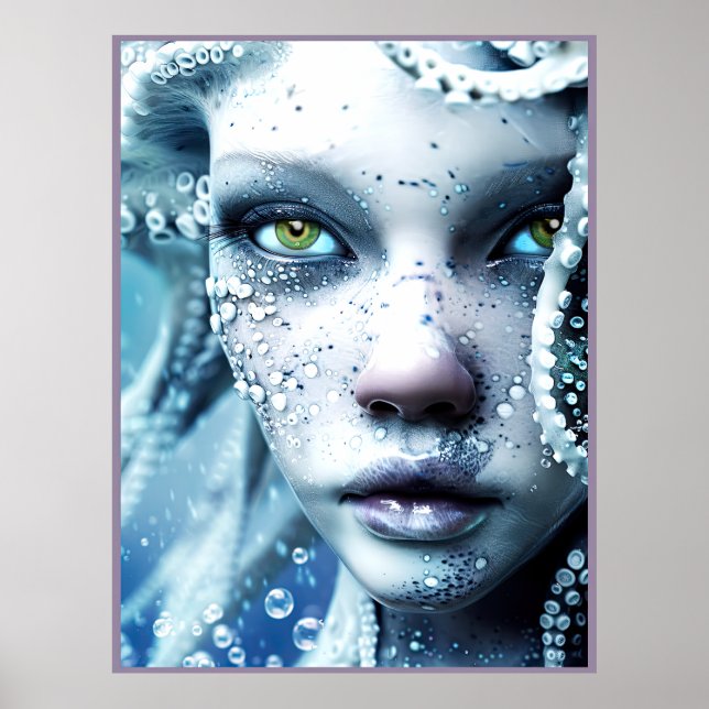 Póster Belleza alienígena del planeta agua (Frente)