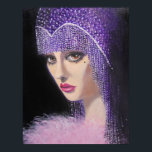 PÓSTER BELLEZA ART DECO<br><div class="desc">Pintura de acrílico original sobre lienzo, de Dian... ... ..Una bella dama de fantasía de la era del arte deco, una época en la que las mujeres eran ultra femeninas y la moda era elegante como lo era la arquitectura. Un período corto que se debe recordar. Se trata de un...</div>
