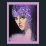 PÓSTER BELLEZA ART DECO<br><div class="desc">Pintura de acrílico original sobre lienzo, de Dian... ... ..Una bella dama de fantasía de la era del arte deco, una época en la que las mujeres eran ultra femeninas y la moda era elegante como lo era la arquitectura. Un período corto que se debe recordar. Se trata de un...</div>