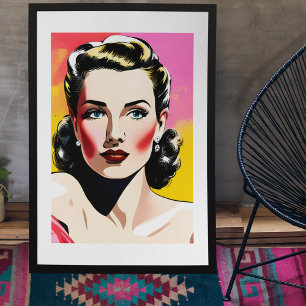 Póster Belleza Atemporal de los 1940s sin marco