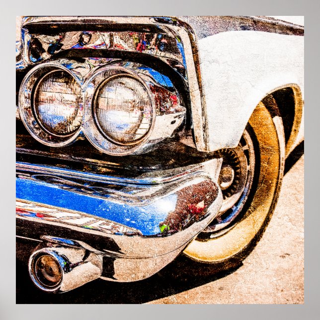 Póster Belleza clásica del coche (Frente)