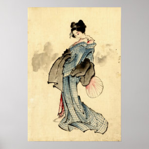 Póster Belleza con la fan 1840