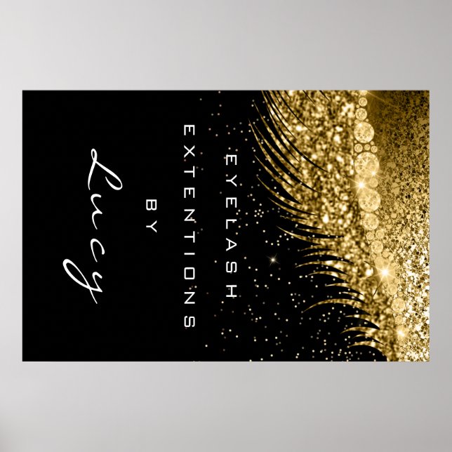 Póster Belleza de artista de maquillaje azota a negro de  (Frente)