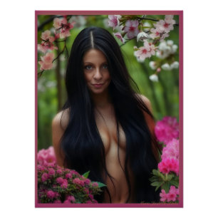 Póster Belleza de Cabello Oscuro