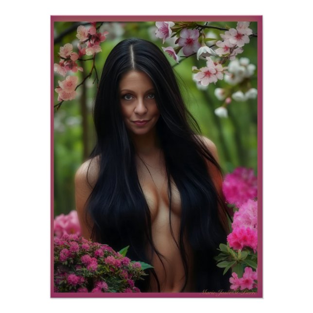 Póster Belleza de Cabello Oscuro (Anverso)