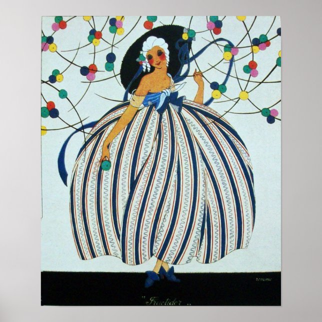 PÓSTER BELLEZA DE CHICA JOVEN BELLEZA BASHION COSTUMBRE D (Frente)