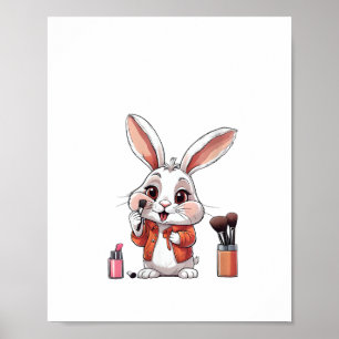 Póster Belleza de esteticista de mujer genial Maquillaje