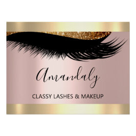 Póster Belleza de extensión de pestañas de Makueup Artist