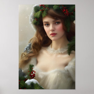 Póster Belleza de invierno vintage