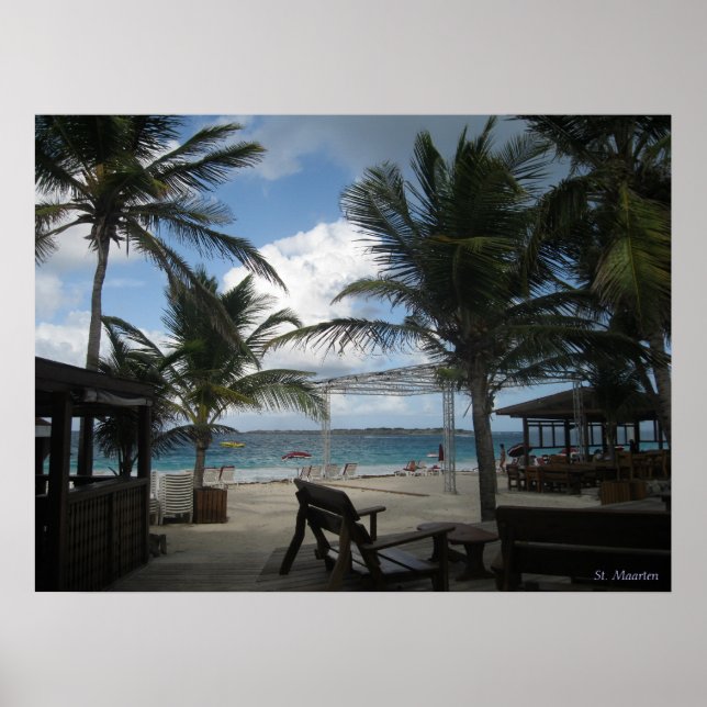 Póster Belleza de la isla de San Martín (Frente)