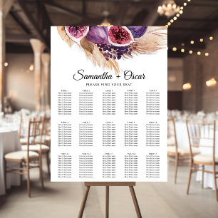 Póster Belleza de moda Higos Púrpura y Pampas