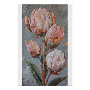 Póster Belleza de naturaleza suave: colección artística l