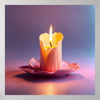 Póster Belleza de nuestra imagen de velas de fusión