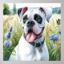 Póster Belleza de perro de Boxer