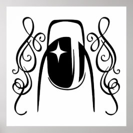 Póster Belleza del diseño de uñas