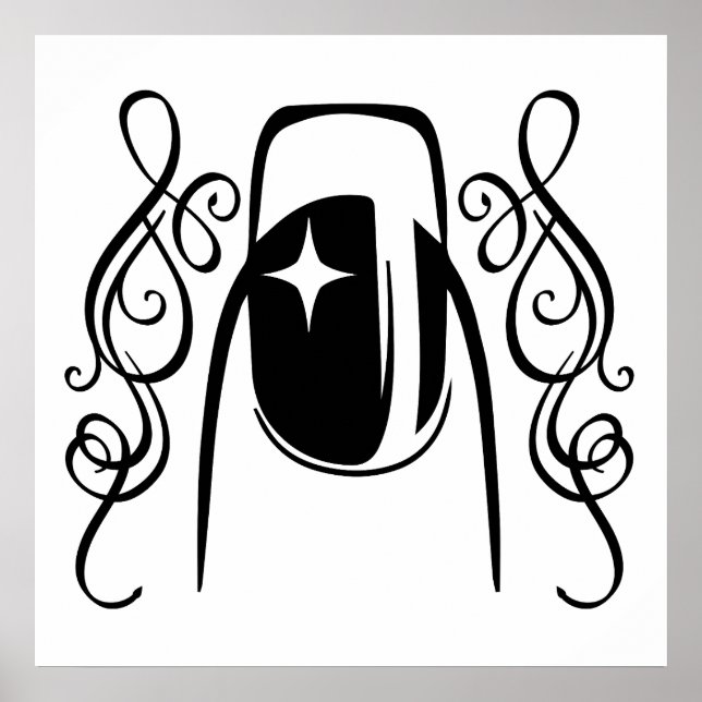 Póster Belleza del diseño de uñas (Frente)