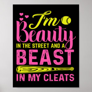 Póster Belleza En La Calle Bestia En Mis Cleats Chicas Su