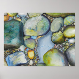 Póster Belleza en las rocas del río