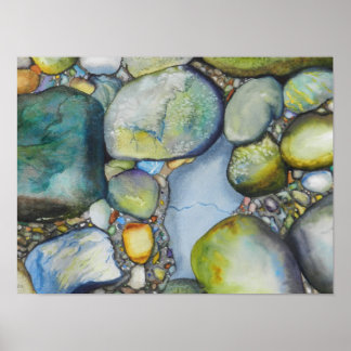 Póster Belleza en las rocas del río