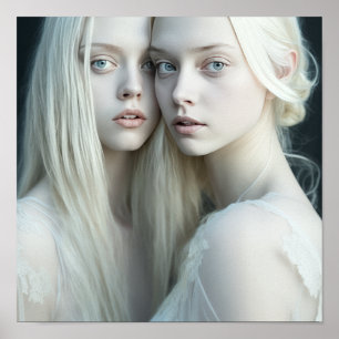 Póster Belleza etérea: Pareja de blancos y haitianos en a