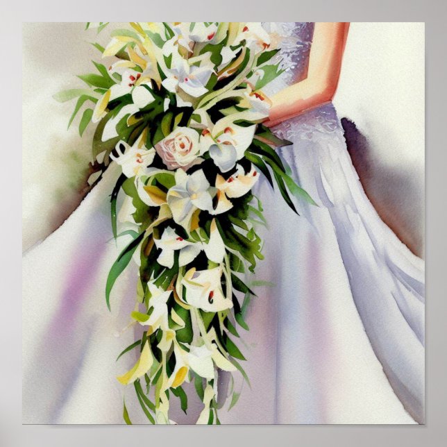 Póster Belleza eterna, cascadas nupciales Bouquet 2, (Frente)