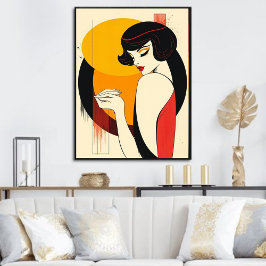 Póster belleza femenina