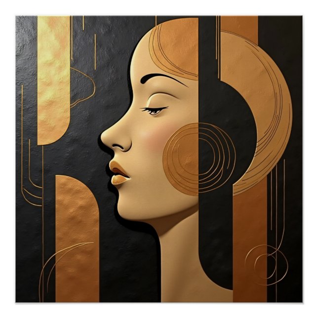 Póster Belleza femenina Art Déco (Anverso)