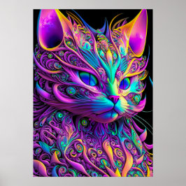 Póster Belleza fractal felina 245