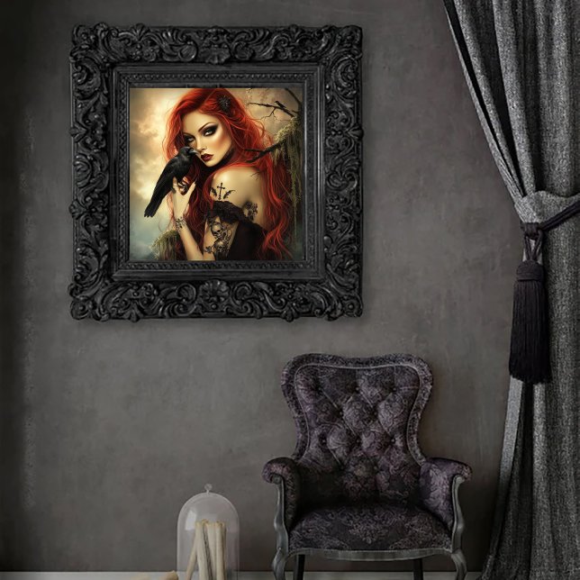 Póster Belleza Gótica con Cuervo (Subido por el creador)