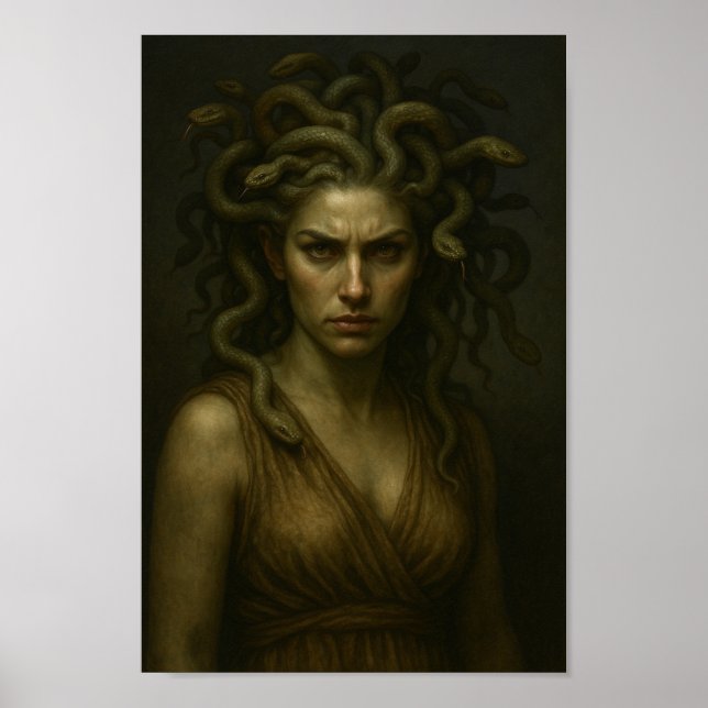 Póster Belleza, poder y mito - Medusa (Frente)