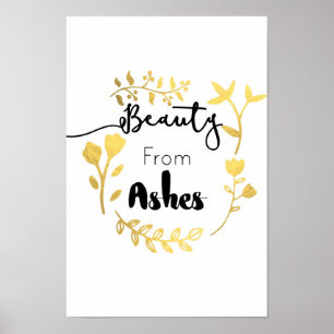 Póster "Belleza por las cenizas" Inspirador Poster de par