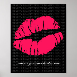 Póster BELLEZA Salón Poster Spa Bonito Litros rosados