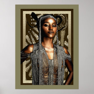 Póster Belleza tribal ceremonial