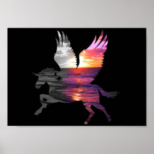 Póster Belleza y el unicornio