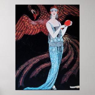 PÓSTER BELLEZA Y FÉNIX, DISEÑADOR DE MODA ARTISTA DE MAQU