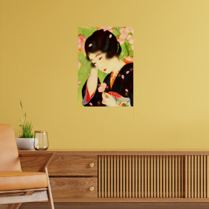 Póster Belleza y flores de cerezo Chigusa Kitani