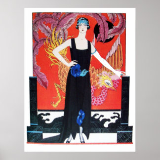 PÓSTER BELLEZA Y FOENIX,DISEÑADOR DE MODA ARTISTA