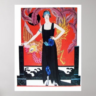 PÓSTER BELLEZA Y FOENIX,DISEÑADOR DE MODA ARTISTA