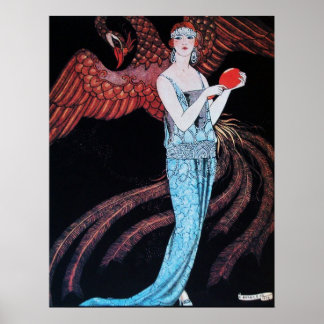 PÓSTER BELLEZA Y FOENIX,DISEÑADOR DE MODA ARTISTA