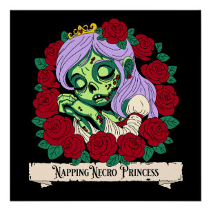 Póster Belleza zombie durmiente